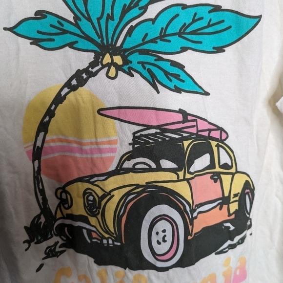 LETLUV California Surf Buggy Graphic Cotton Blend Sleeveless Tank NEW Size S - Picture 4 of 9
